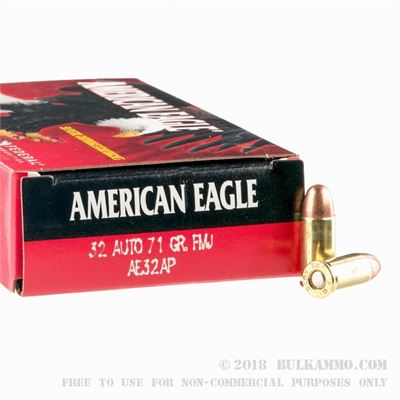 Federal American Eagle .32 ACP Ammunition 50 Rounds FMJ 71 Grains