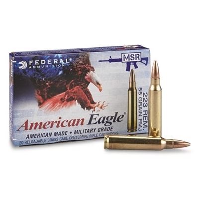 .223 Remington American Eagle AR223 55gr FMJ - 20 Rounds
