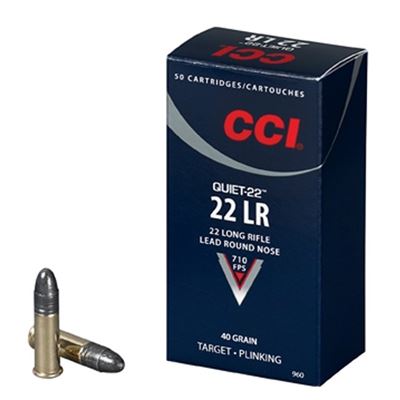 CCI Quiet  .22 LR  Subsonic 40 Grain Lead Round Nose 50 pack