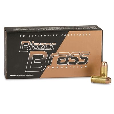 Blazer Brass, .40 S&W, 180 Grain, FMJ-FN, 50 Rounds