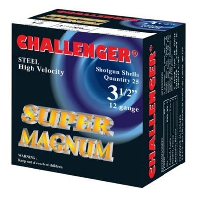 Challenger 12 GAUGE  3 1/2"  # 4  STEEL  1-3/8 OZ MAGNUM  25 PACK