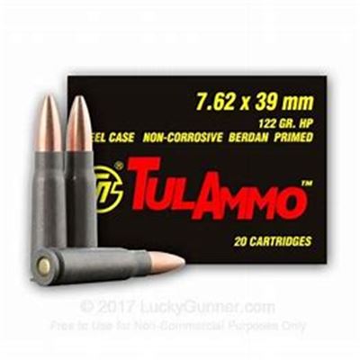 TULAMMO  7.62 x 39mm    HP   122 GRAIN   20 PACK