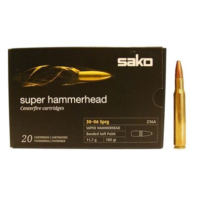 SAKO SUPER  HAMMER HEAD  30-06 SPRINGFIELD  180 GRAIN   20 PACK