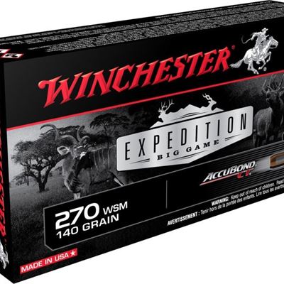 WINCHESTER   EXPEDITION  270 WSM   140 GRAIN  ACCUBOND   20 PACK
