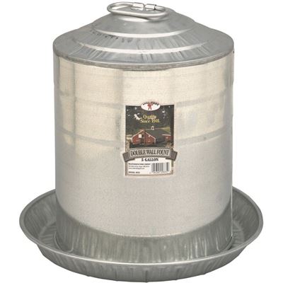 GALVANIZED  5  GALLON POULTRY WATERER
