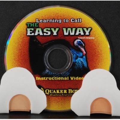 Quaker Boy Easy Way Diaphragm Turkey Call Pack of 2 with Instructional DVD
