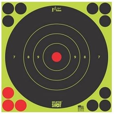 Splatter Shot 8" Green Bullseye Target - 6 Pack