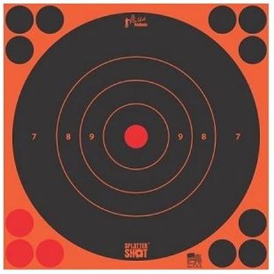 Splatter Shot 8" Orange Bullseye Target - 6 Pack