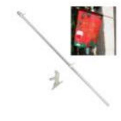 6’ Steel Building Mount Pole With Bracket White
