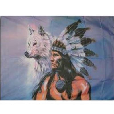 3’ x 5’ Chief with Wolf