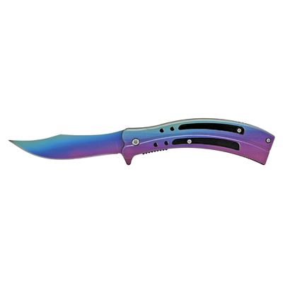 4.63" Spring Assisted Faux Butterfly Style Knife - Spectrum