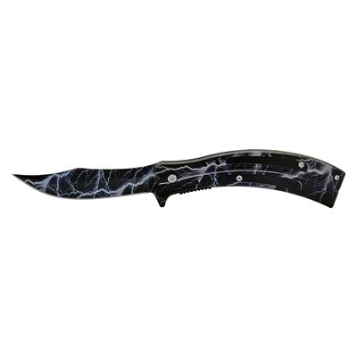 4.63" Spring Assisted Faux Butterfly Style Knife - Lightning