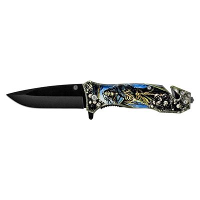 4.5" Spring Assisted Rescue Knife - Grim Reaper
