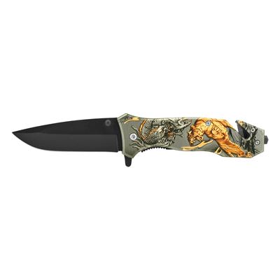 4.5" Spring Assisted Rescue Knife - Eastern Battle