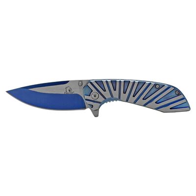4.75" Heavy Duty Egyptian Wing Stainless Steel Folding Pocket Knife - Blue