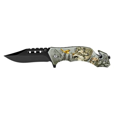 4.75" Camping Pocket Knife - Wolf