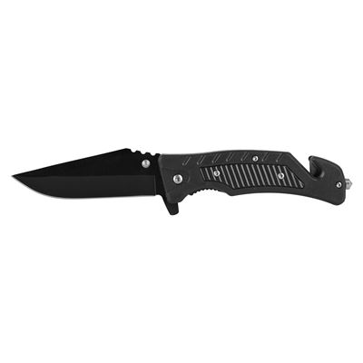 4.75" Emergency Rescue Folding Pocket Knife - Black