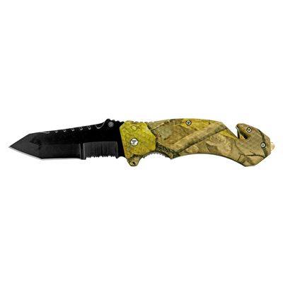 4.75" Spring Assisted Folding Pocket Knife - Woodland Camo