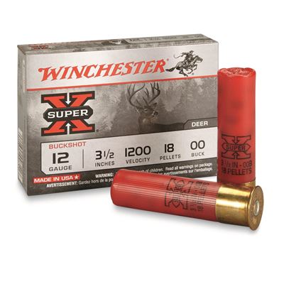 WINCHESTER SUPER X 12 GAUGE 3 1/2" 00 buck 18 pellets