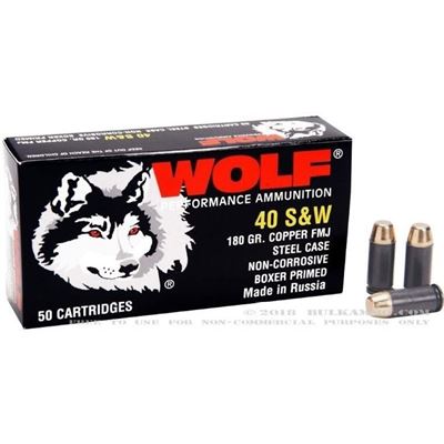 Wolf 40 S&W 180gr TMJ