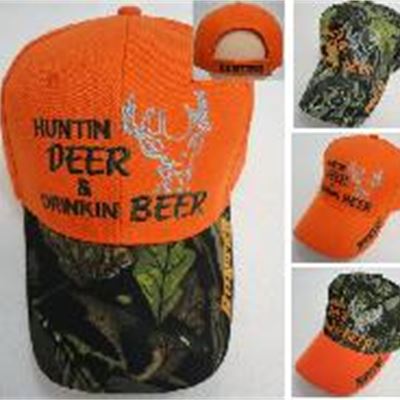 Huntin Deer & Drinkin Beer Hat