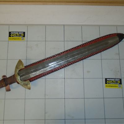 Sword 32" with Leather [Damascus Steel]