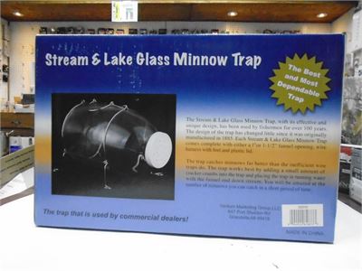 Stream Lake Glass Minnow Trap 1" hole