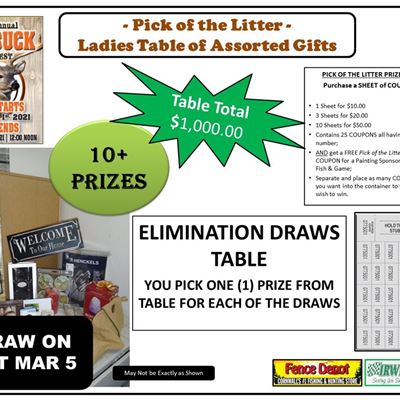 PICK OF THE LITTER PRIZES